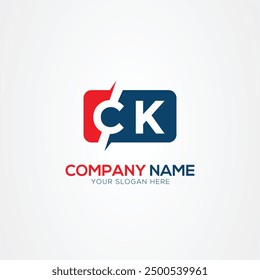 CK oder KC Creative Modern Letters Logo Design Element