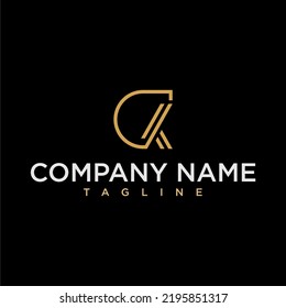 ck or kc luxury monogram logo design inspiration