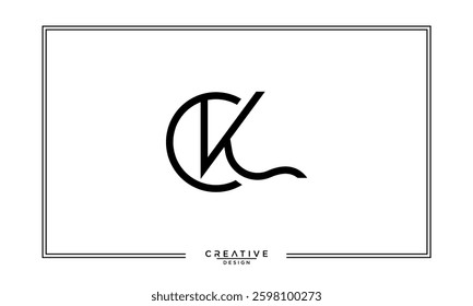 CK, KC,C , K, Abstract Letters Logo Monogram