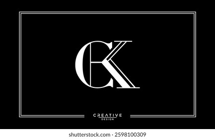 CK, KC,C , K, Abstract Letters Logo Monogram