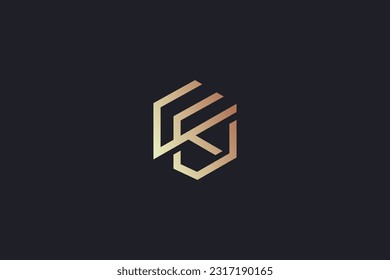 ck letter elegant design modern style creative golden wordmark design typography illustration, ck logo
