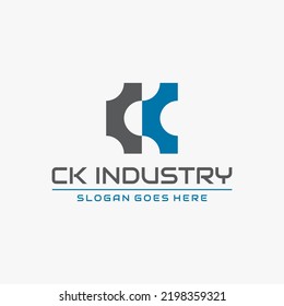 CK Letter industry logo vector image