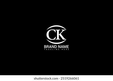 CK Letter Initial Logo Design Template Vector Illustration