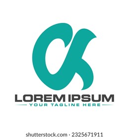 Diseño de logotipo de letras CK diseño de logotipo creativo