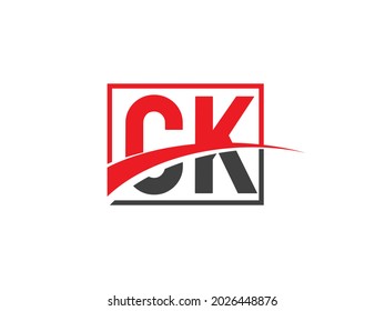 Plantilla de diseño de logotipo de carta CK