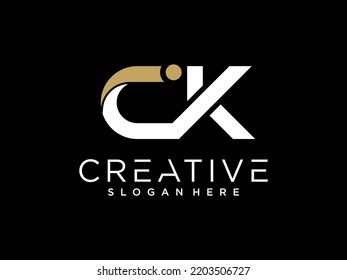 CK Letter Logo Design Vector Template