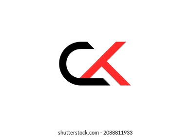 CK letter logo monogram vector design template