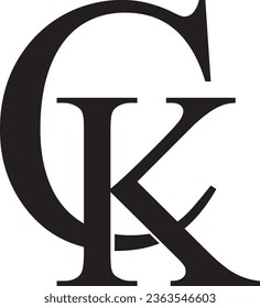 ck letter modern logo design