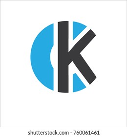 CK letter vector logo