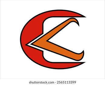 CK letter vector for logo design or production label
