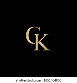 CK Logo Design. Vektorgrafik.