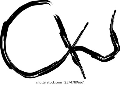 CK logo graffiti spray paint, CK letters handwritten in thick black watercolor acrylic ink. the letter CK is written with a brush