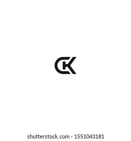 CK logo initial letter design vector