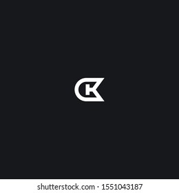 CK logo initial letter design vector