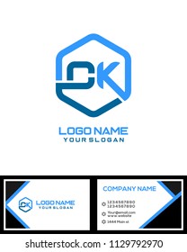 CK logo letter initial, Abstract polygonal Background Logo,