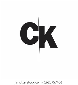 Ck Logo Letters White Background Stock Vector (Royalty Free) 1623757486 ...