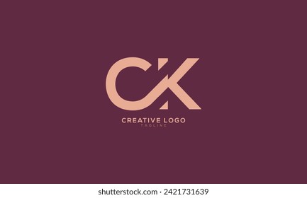 CK OK Abstract initial monogram letter alphabet logo design