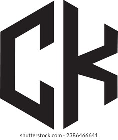 CK Polygon symbol logo deisgn, vector file logo, icon, 