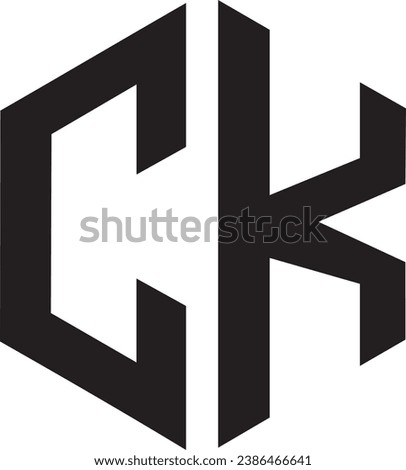 CK Polygon symbol logo deisgn, vector file logo, icon, 