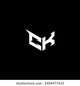 CK Premium emblem logo initial esport and gaming design concept
