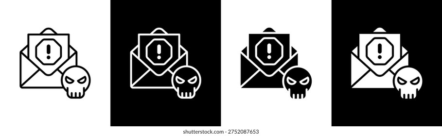 Ck And White19-Spam Icon Of Line Black And White Style Vector Illustrationn