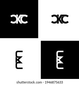 diseño original del logotipo del monograma de la letra ckc
