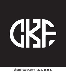 CKF letter logo design on black background. CKF creative initials letter logo concept. CKF letter design.
