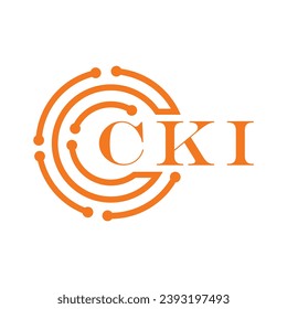 CKI letter design. CKI letter technology logo design on white background. CKI Monogram logo design for entrepreneur and business