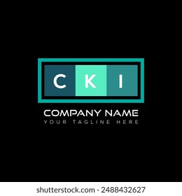 CKI letter logo design on black background. CKI creative initials letter logo concept. CKI letter design.
