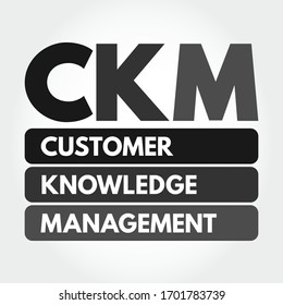 CKM - Acrónimo de Administración de Conocimientos del Cliente, fondo del concepto del negocio