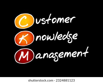 CKM Customer Knowledge Management - emerges as a crucial element for customer-oriented value creation, acronym text concept background