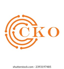 CKO letter design. CKO letter technology logo design on white background. CKO Monogram logo design for entrepreneur and business