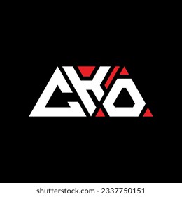 CKO Triangle Buchstaben Logo Design mit Dreieck Form. CKO Dreieck Logo Design Monogramm. CKO Dreieck-Vektorlogo-Vorlage mit roter Farbe. CKO Dreieckslogo Einfaches, elegantes und luxuriöses Design.