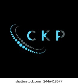 Diseño abstracto del logotipo de la letra de CKP. Diseño exclusivo de CKP. CKP.

