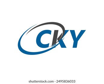 CKY letter creative modern elegant swoosh logo design