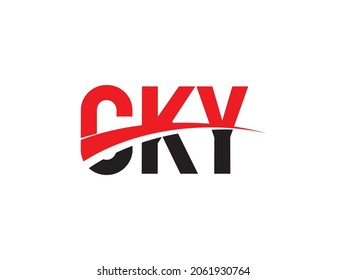 CKY Letter Initial Logo Design Vector Illustration