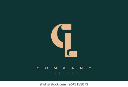 CL Abstract Geometric Logo Design. Modern and elegant logo design with simplistic typography elements, showcasing branding excellence.