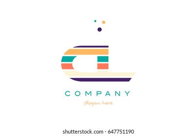cl c l alphabet letter logo colors colorful line stripe font creative text dots company vector icon design template