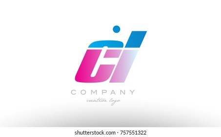 cl c l alphabet letter combination in pink and blue color. Can be used as a logo for a company or business with initials