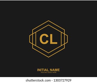 CL C L Initial logo letter with minimalist concept vector