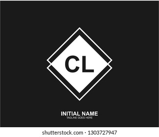 CL C L Initial logo letter with minimalist concept vector