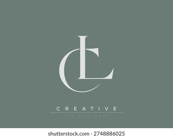CL Creative Luxury Logo. This logo crafted for creative branding and luxury business identity. Ideal for boutique fashion labels, premium stationery, corporate mark, and marketing materials.