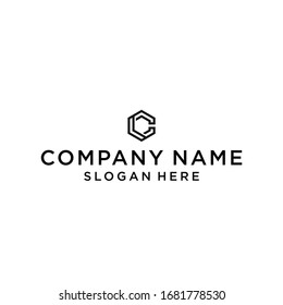 CL hexagon logo vector design icon