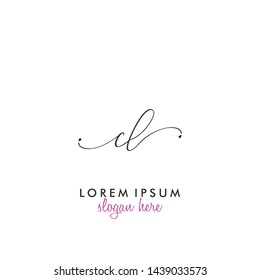 CL Initial beauty monogram logo vector