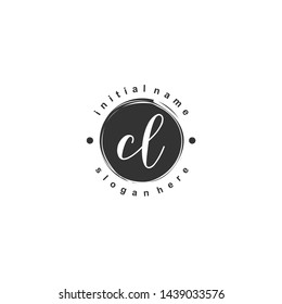 CL Initial beauty monogram logo vector