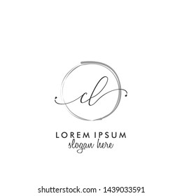 CL Initial beauty monogram logo vector