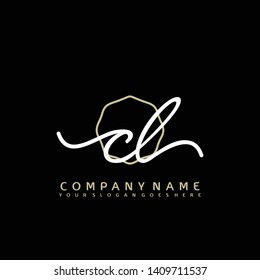CL Initial handwriting logo concept