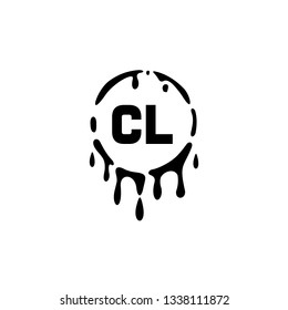 CL  Initial Handwriting logo template vector