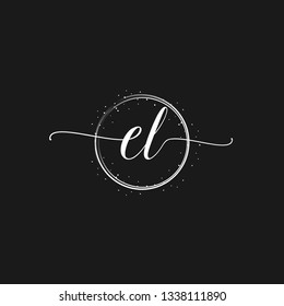 CL  Initial Handwriting logo template vector