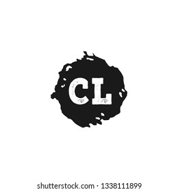 CL  Initial Handwriting logo template vector